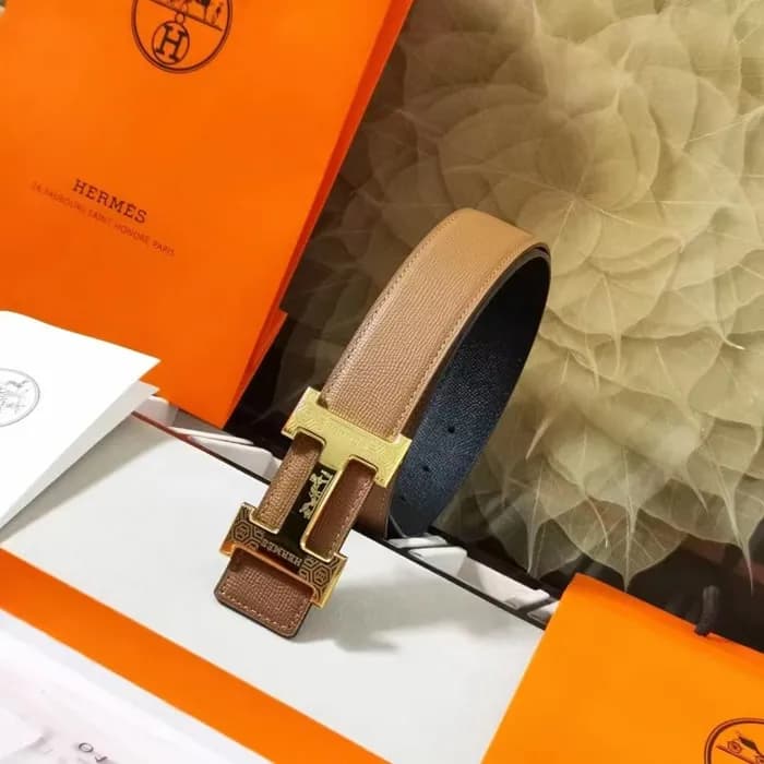 Hermes 2022 Mens Leather Skin Belt - 에르메스 2022 남성용… - 1