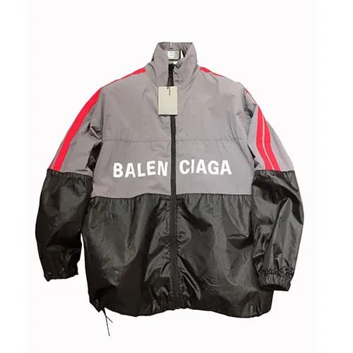 Balenciaga 2019 Mens Logo Print Wind Breaker Jacke… - 1