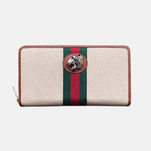 Gucci 2019 Rajah Tiger Head Zip Round Wallet 57379… - 1
