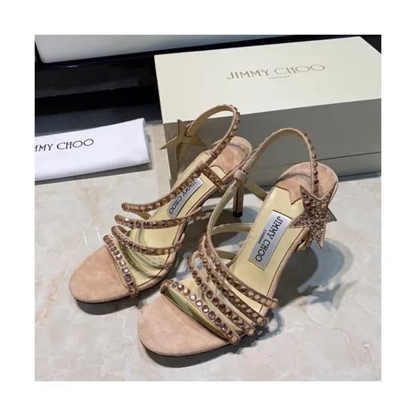 Jimmy Choo 2019 Ladies Suede High Heel Sandal - 지미… - 1