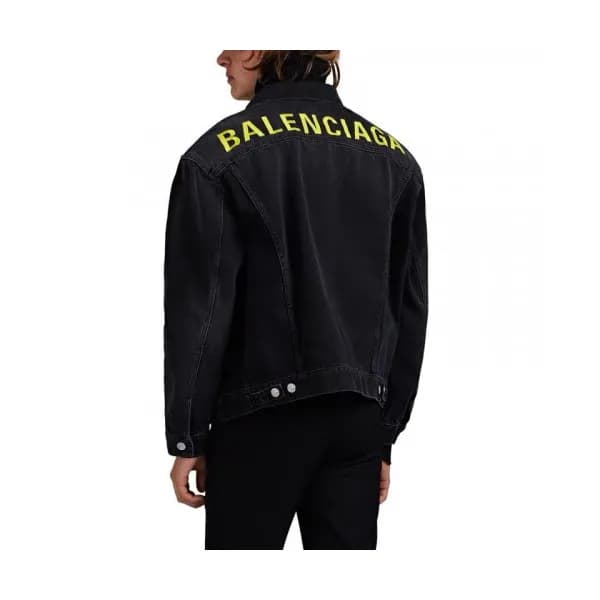 Balenciaga 2019 Mens Logo Oversize Denim Jacket - … - 1