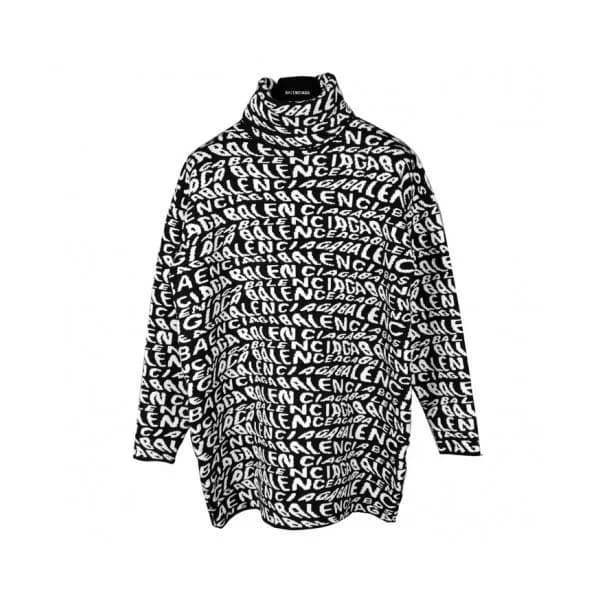 Balenciaga 2019 Mens Turtle-neck Overszie Sweater … - 1