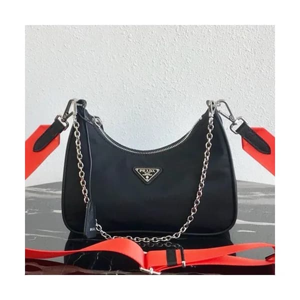Prada 2019 Nylon Hobo Tote Shoulder Bag,22CM - 프라다… - 1