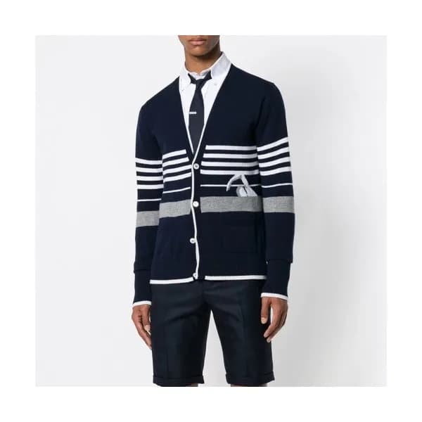 [톰브라운]Thom Browne 2020 Mm/Wm Strap V-neck Wool Car… - 1