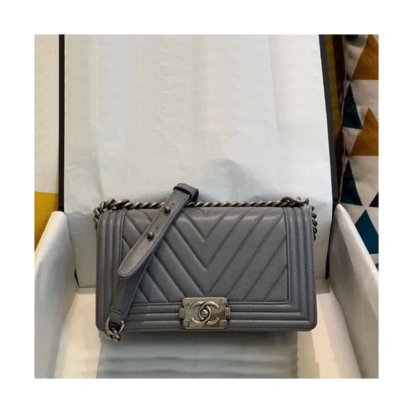Chanel 2020 Leboy Leather Chain Shoulder Bag ,25cm… - 1