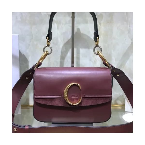 Chole 2020 C Leather Tote Shoulder Bag, 24cm - 끌로… - 1