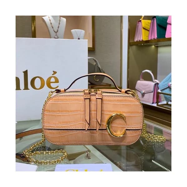 Chole 2020 C Vanity Leather Chain Tote Shoulder Ba… - 1