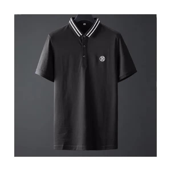 Hermes 2020 Mens Silket Short Sleeved Polo Tshirts… - 1