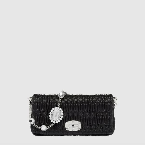 미우미우 여성 아이코닉 크리스털 가죽 백 - Miumiu Womens Iconic Crys… - 1