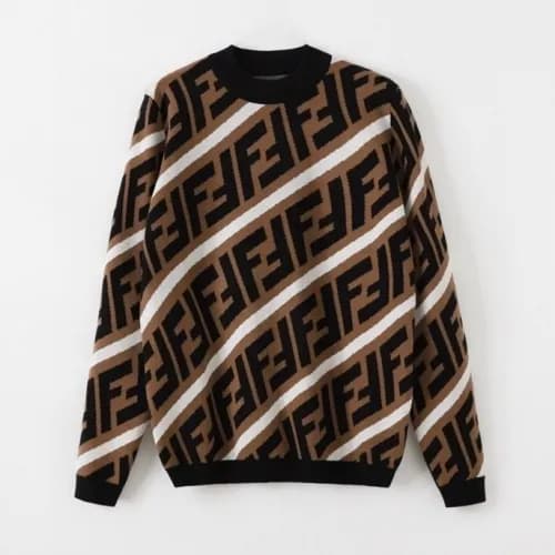 [펜디]Fendi 2020 Mens Logo Crew-neck Wool Sweaters -… - 1