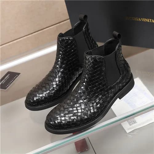 Bottega Veneta 2020 Men's Leather Ankle Boots … - 1