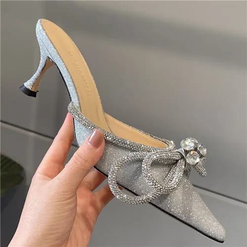 Mach & Mach 2021 Women's Silk High Heel Sandal…