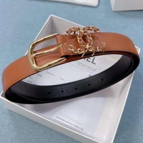 Chanel 2021 Women's Leather Belt,3.0cm - 샤넬 20… - 1
