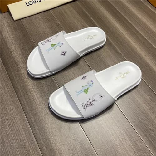Louis Vuitton 2021 Men's Leather Slipper,LOUS1… - 1