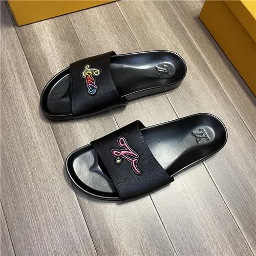 Louis Vuitton 2021 Men's Leather Slipper,LOUS2… - 1