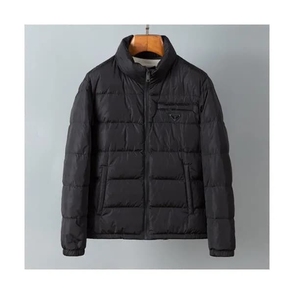 Prada Mens Logo Casual Duck Down Padding Black - … - 1
