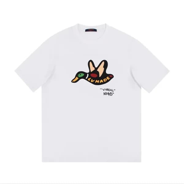 루이비통 남성 크루넥 화이트 반팔티 - Mens White Tshirts - lou0396… - 1