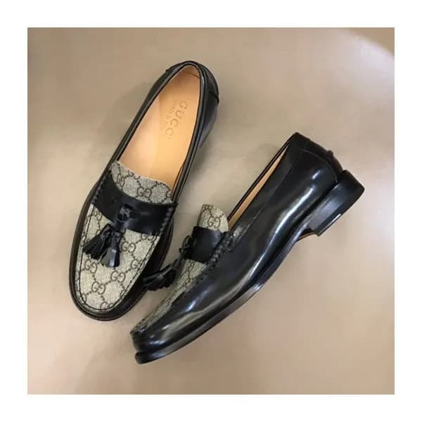 구찌 남성 테슬 블랙 로퍼 - Mens Black Loafer - guc04791x - 1