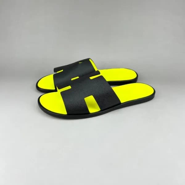 에르메스 남성 블랙 이지미르 - Mens Black Slippers - her0802x - 1