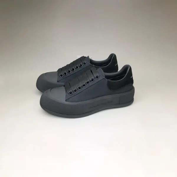 알렉산더맥퀸 남/녀 블랙 스니커즈 - Unisex Black Sneakers - alx01… - 1