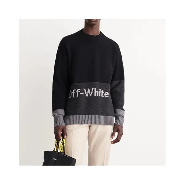 오프화이트 남성 그레이 니트 - Off-white Mens Gray Knits - off0… - 1