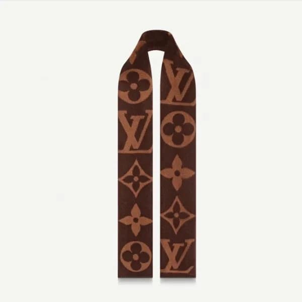 루이비통 남/녀 브라운 머플러 - Louis vuitton Unisex Brown Muff… - 1