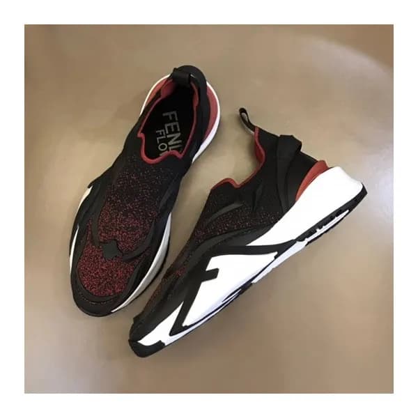 펜디 남성 이니셜 블랙 스니커즈 - Fendi Mens Black Sneakers - fe… - 1