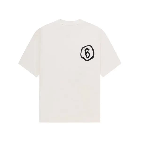 메종마르지엘라 남/녀 크루넥 아이보리 반팔티 - Maison Margiela Unisex … - 1