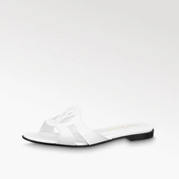 루이비통 여성 화이트 슬리퍼 - Louis vuitton Womens White Slipp… - 1