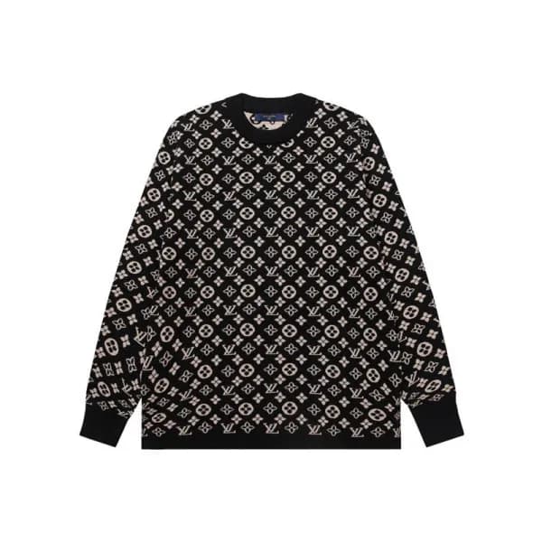 루이비통 남성 블랙 크루넥 니트 - Louis vuitton Mens Black Sweat… - 1