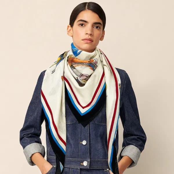 에르메스 여성 캐시 아이보리 스카프 - Hermes Womens Ivory Scarf - … - 1