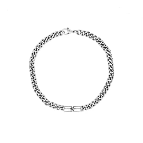 발렌시아가 남성 화이트 골드 목걸이 - Balenciaga Mens White Gold N… - 1