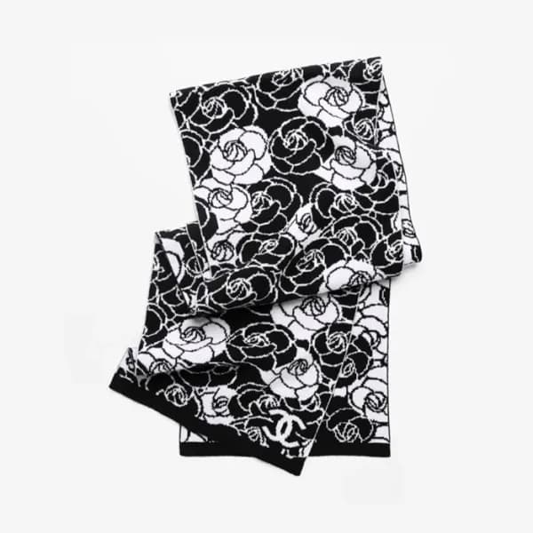 샤넬 여성 블랙 머플러 - Chanel Womens Black Muffler - ch174… - 1