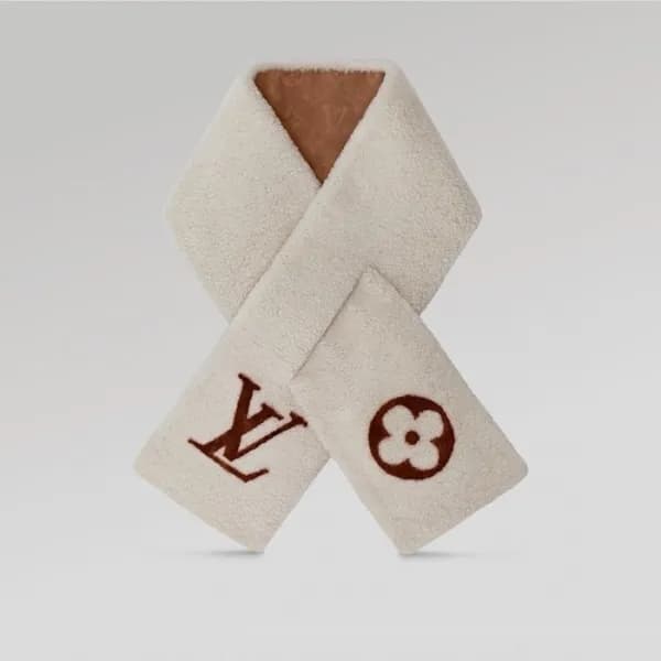 루이비통 여성 아이보리 머플러 - Louis vuitton Womens Ivory Muff… - 1