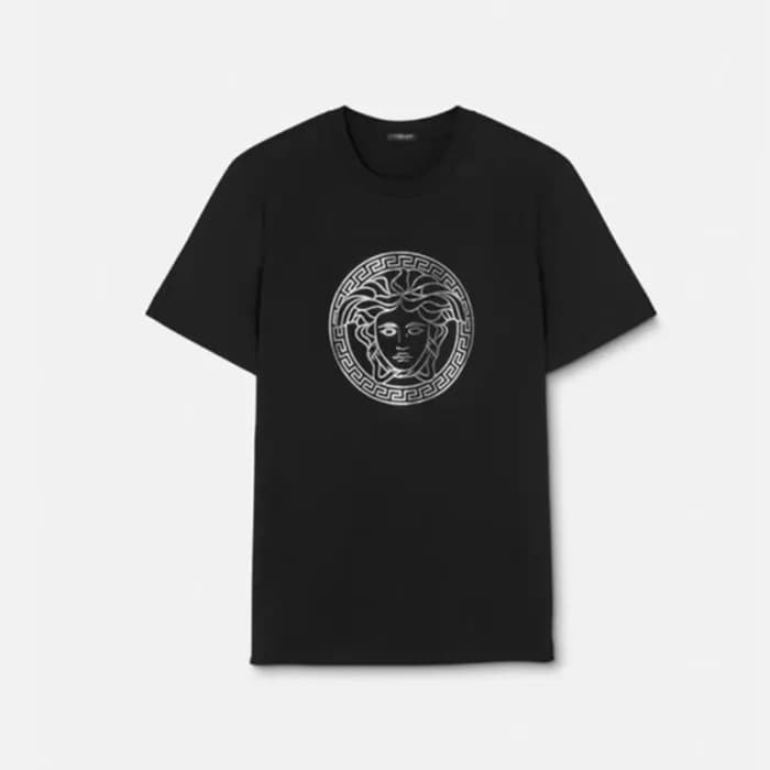 베르사체 남성 이니셜 블랙 반팔티 - Versace Mens Initial Black Ts… - 1