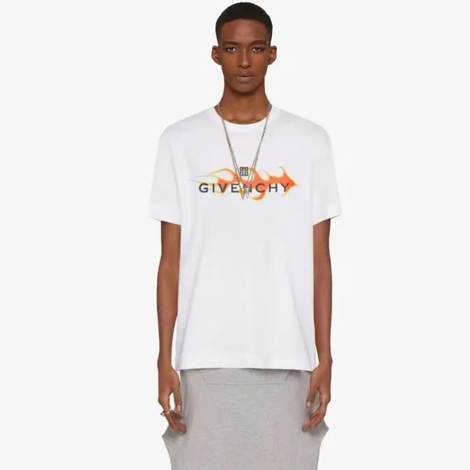 지방시 남성 화이트 반팔티 - Givenchy Mens White Tshirts - gic… - 1