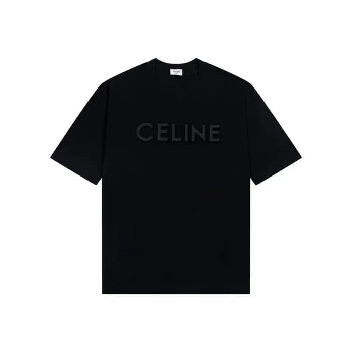 셀린느 남성 블랙 티셔츠 - Celine Mens Black Tshirts - cec13x - 1