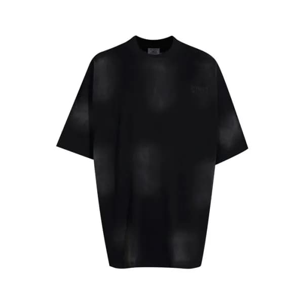 베트멍 남/녀 블랙 반팔 티셔츠 - Vetements Unisex Black Tshirts… - 1