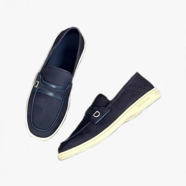 페라가모 남성 네이비 스니커즈 - Ferragamo Mens Navy Sneakers - … - 1