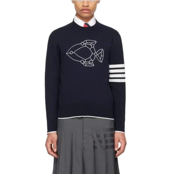 톰브라운 남성 라운드 니트 - Thom Browne Mens Round Knits - th… - 1