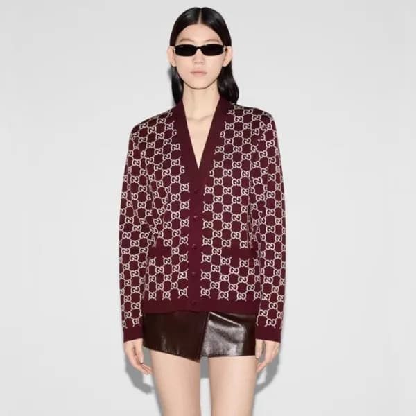 구찌 여성 브이넥 가디건 - Gucci Womens V-neck Cardigan - guc… - 1