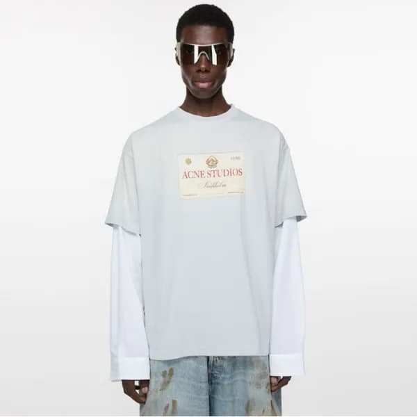 아크네 남성 크루넥 긴팔티 - Acne Mens Round Tshirt - anc5175x - 1