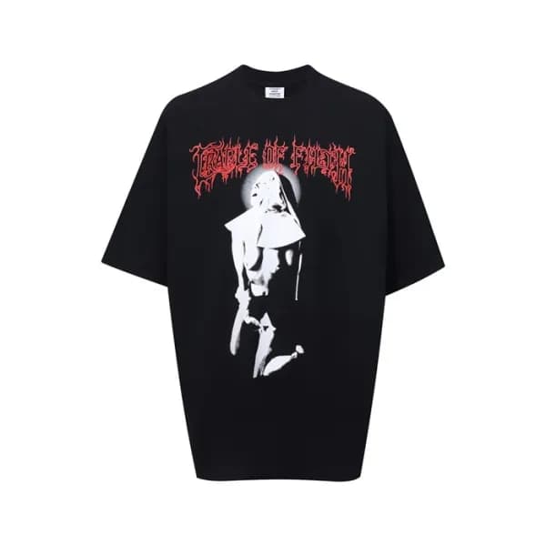 베트멍 남/녀 라운드 반팔 티셔츠 - Vetements Unisex Oversize Tsh… - 1