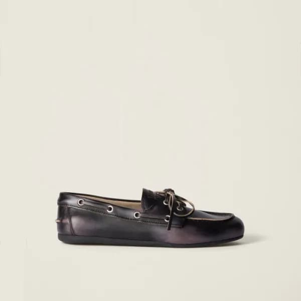 미우미우 여성 블리치드 보트 슈즈 - Miumiu Womens Unlined Bleache… - 1