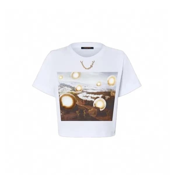 루이비통 여성 반팔 티셔츠 - Louis vuitton Womens White Tshirt… - 1