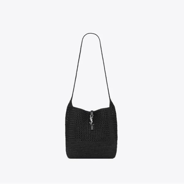 입생로랑 남/녀 라피아 크로셰 LE 5 À 7 미디엄 토트백 - Saint Laurent … - 1