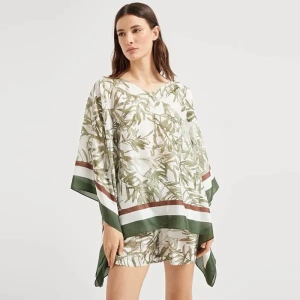 브루넬로쿠치넬리 여성 실크 판쵸 - Brunello Cucinelli Womens Silk… - 1
