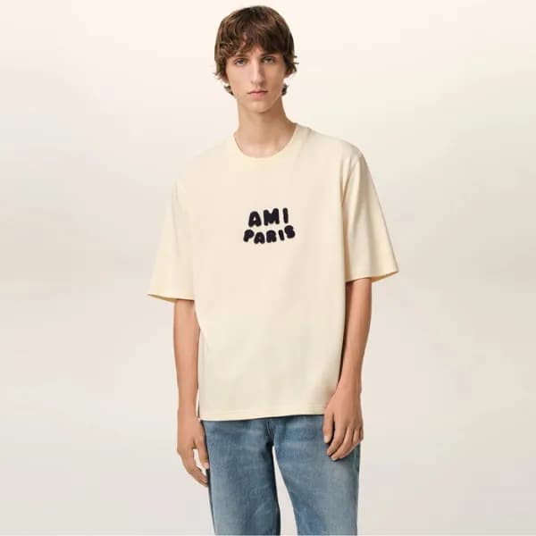 아미 남성 라운드 반팔티 - Ami Mens Round Tshirt - amc6549x - 1