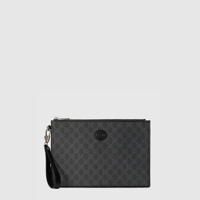 구찌 남성 인터로킹 G 디테일의 파우치 - Gucci Mens Pouch with Inte… - 1