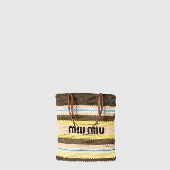 미우미우 여성 크로셰 토트백 - MiuMiu Crochet Tote Bag - mib964… - 1